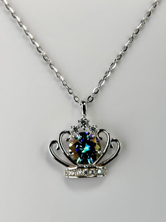 Crown Moissanite Necklace