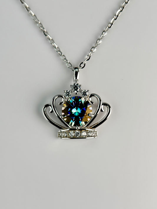 Crown Moissanite Necklace