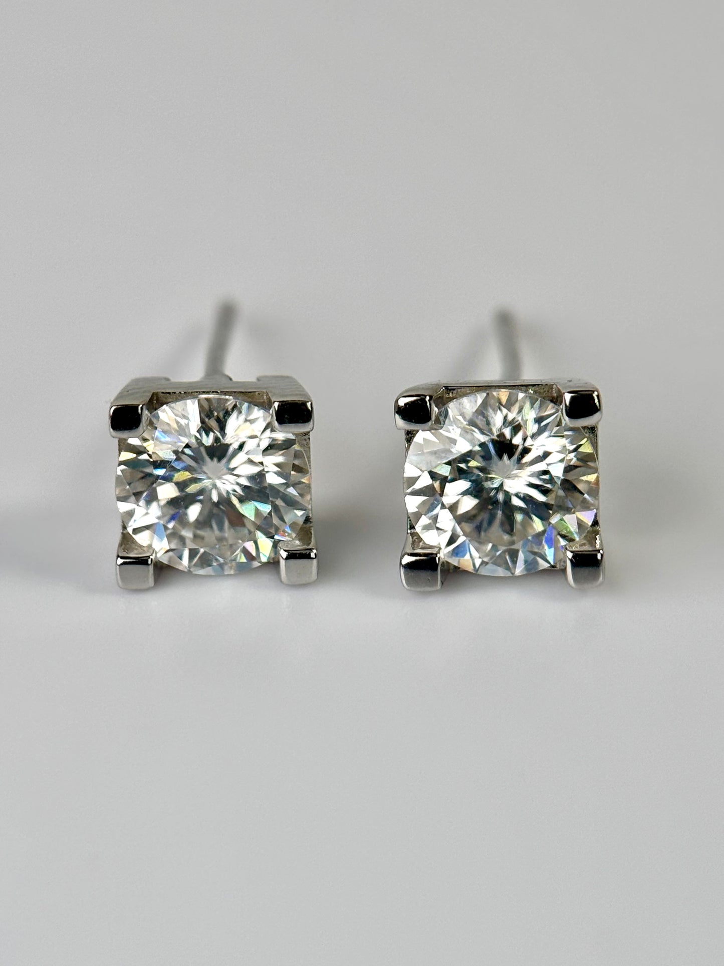 Cushion Cut Moissanite Stud Earrings