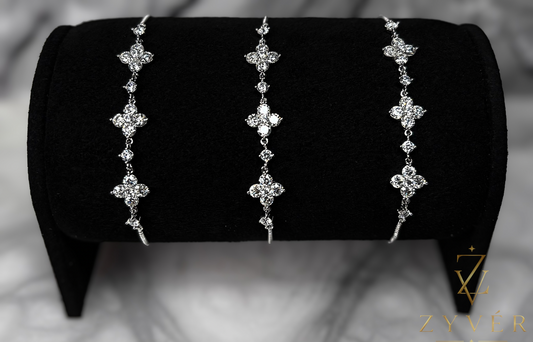 0.10ct Floral Moissanite Bracelet