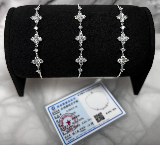 0.10ct Floral Moissanite Bracelet