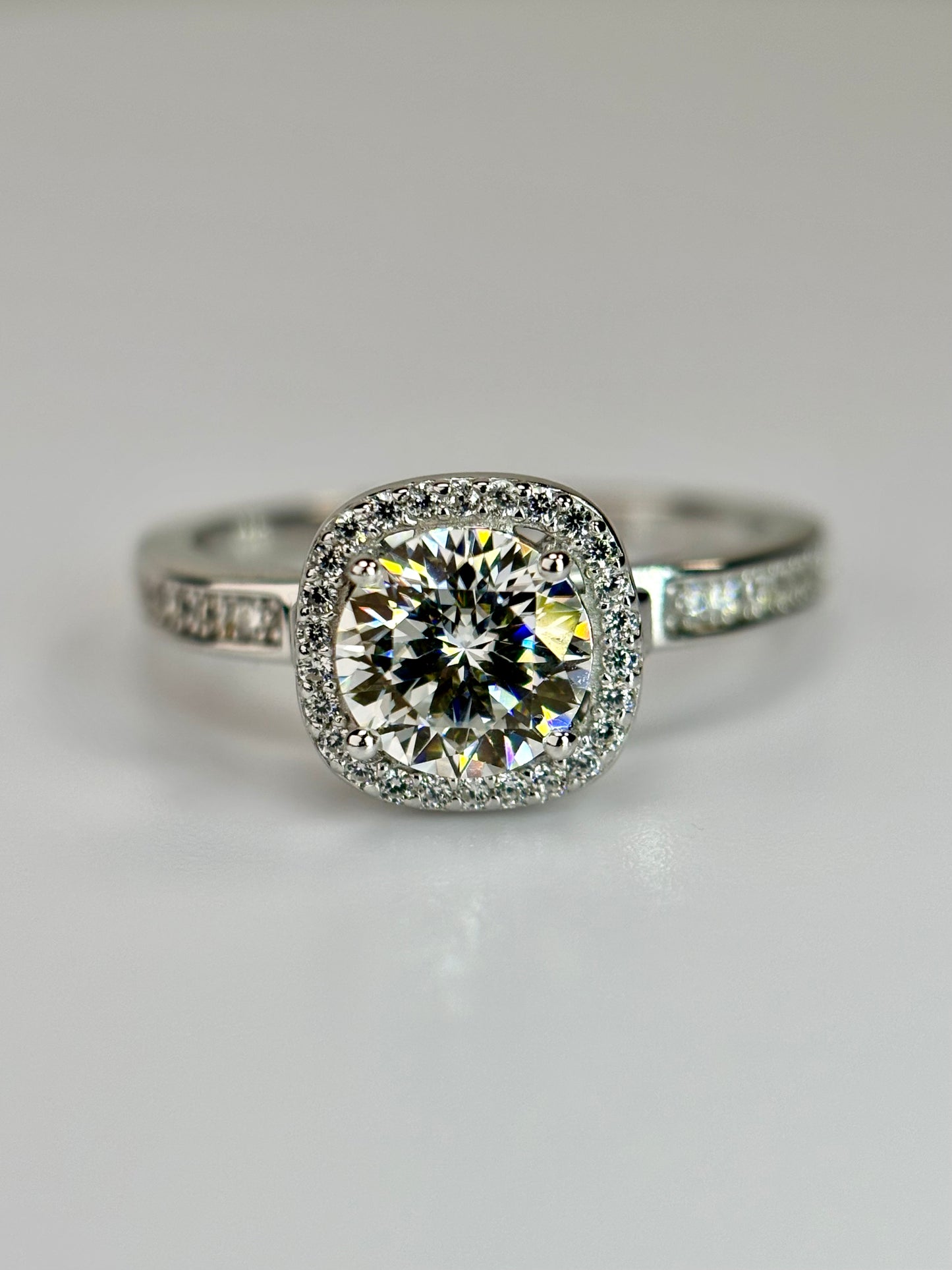 Halo Moissanite Ring