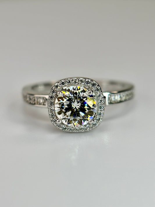 Halo Moissanite Ring