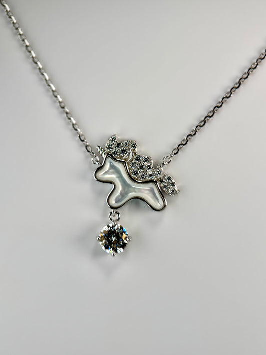 Pony Moissanite Necklace