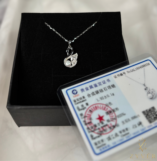 Swan Pearl Moissanite Necklace