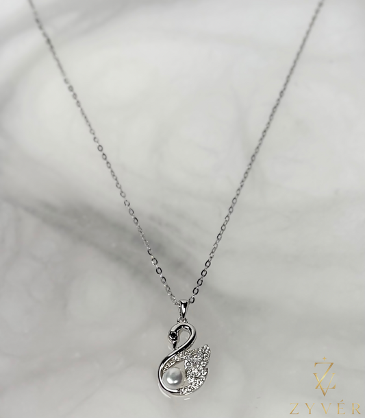 Swan Pearl Moissanite Necklace