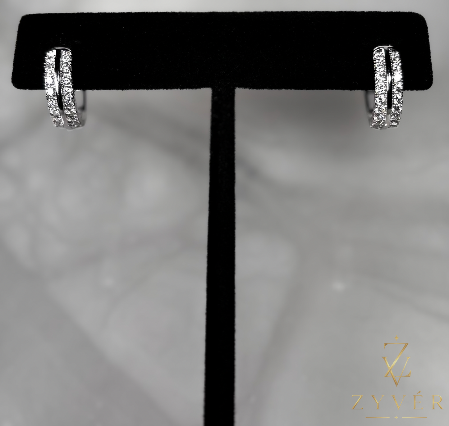 Pavé Hoop Moissanite Earrings
