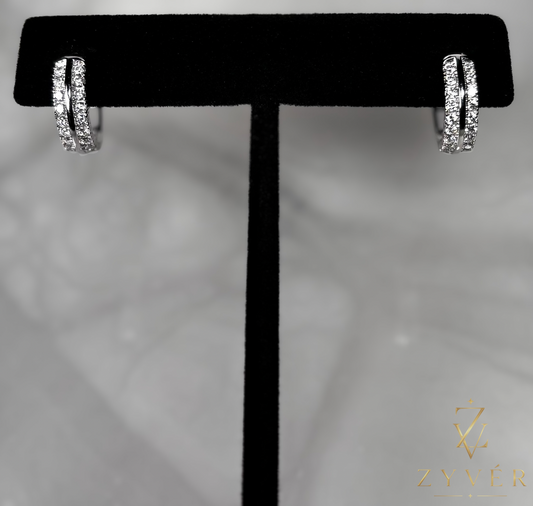 Pavé Hoop Moissanite Earrings