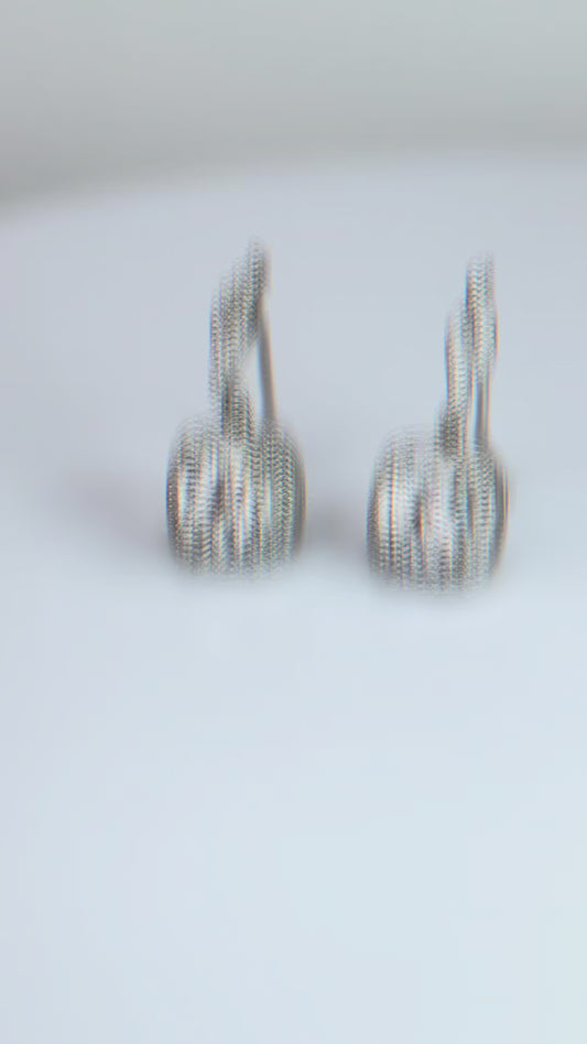 Cushion Halo Drop Moissanite Earrings