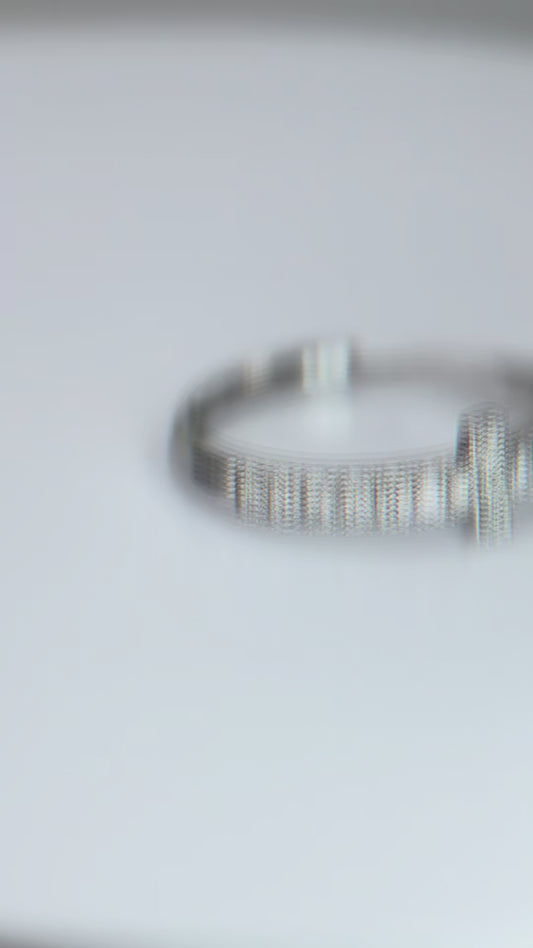 Minimalist Cross Moissanite Ring