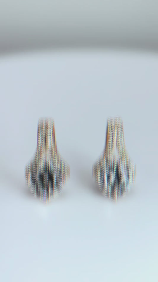 Rose Gold Round Drop Moissanite Earrings