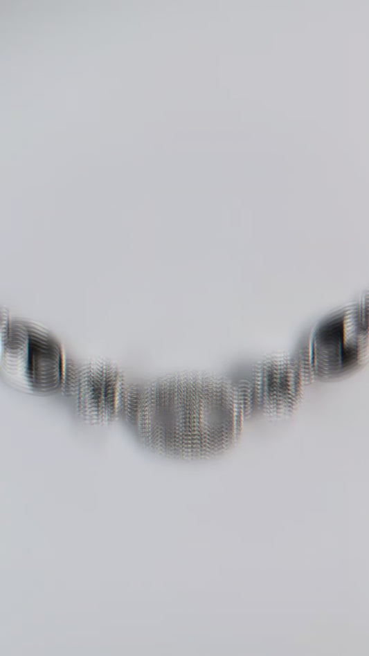 Abstract Pearl Moissanite Necklace