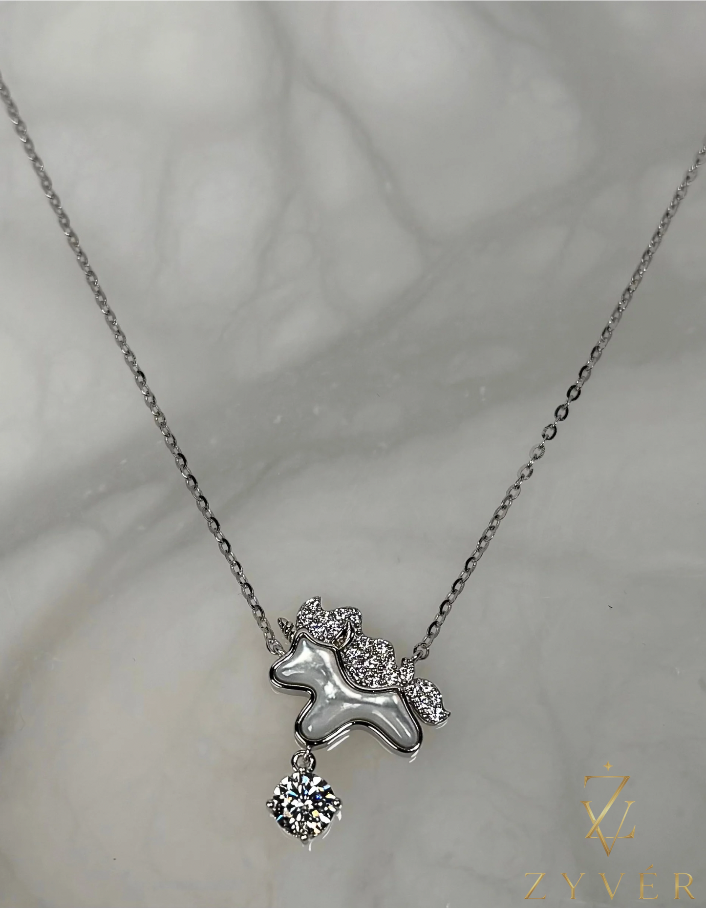 Pony Moissanite Necklace